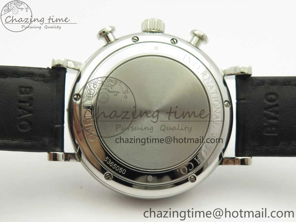 MIROTIME 0129 Snug Portofino IW391022 SS ZK 1:1 Best Edition White Dial Gold Markers On Black Leather Strap A 7130